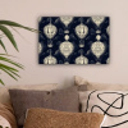 Luchtballonnen - Wolken - Patroon - Donkerblauw canvas 2cm klein 34 -sfeer1