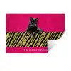 Kat - Baas - Roze - Tijgerprint Muursticker klein -3d