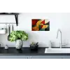 Abstract - Kerst - Goud - Rood - Groen Muursticker klein -keuken