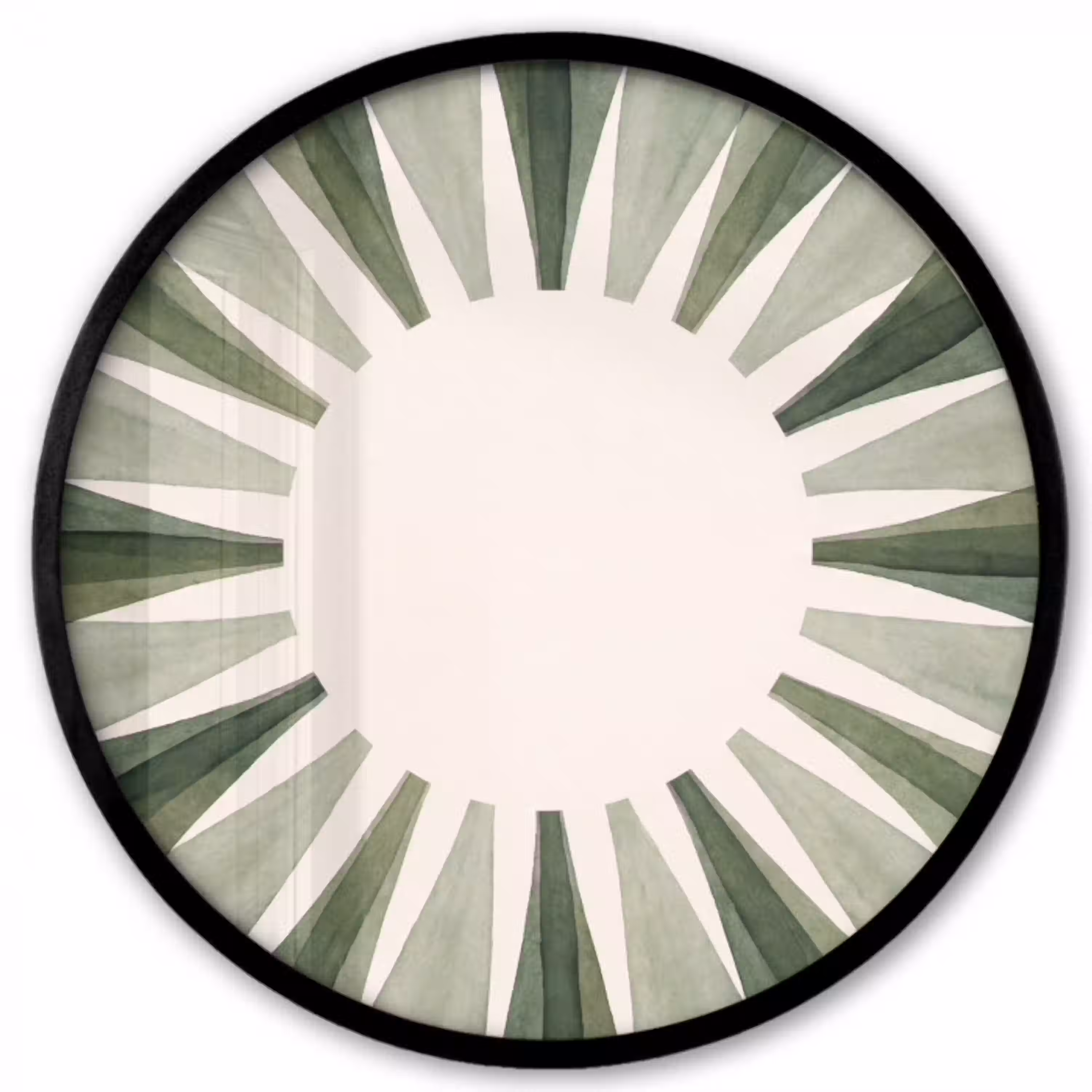 Planten - Abstract - Waterverf - Groen - Natuur Fotolijst rond zonder passe partout klein -3d