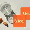 Oranje - Gebroken wit - Nice onderzetter kurk middel -sfeer4