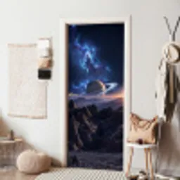 Fantasy - Kosmos - Landschap deurposter klein -sfeer6