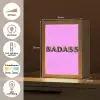 Felroze - Badass - Panterprint - Schaduw Light Box met kabel (Tafellamp) klein -USP_NL