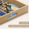 Kustdorp - Huisjes - Mozaïek - Zee Dienblad Rechthoek middel -USP_HandgreepNL