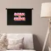 Quote - Regenboog - Roze - Zwart Wandkleed katoen klein -sfeer4