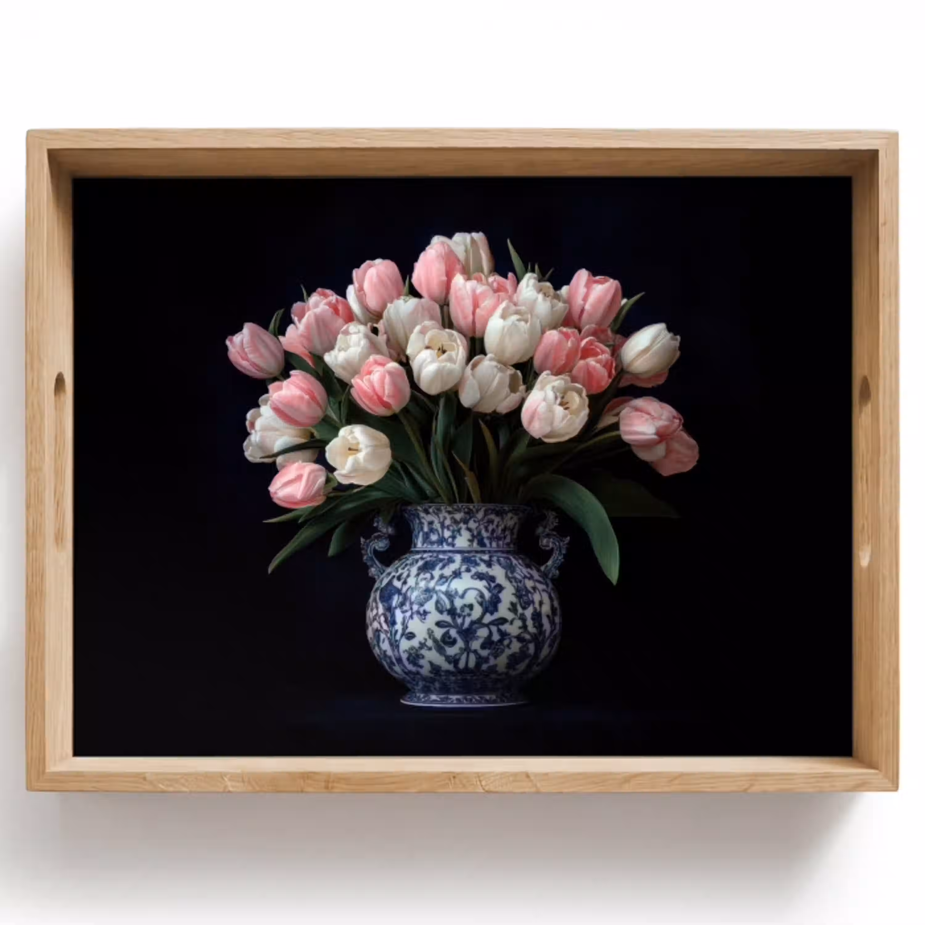 Bloemen - Roze - Tulpen - Vaas Dienblad Rechthoek middel -z3d_shopping