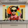 Meisje - Zonnebril - Kat - Retro keuken achterwand spatscherm klein -3d_website