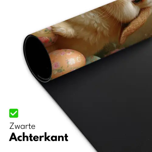 Konijn - Paaseieren - Stilleven Muismat XXL klein -sfeer2
