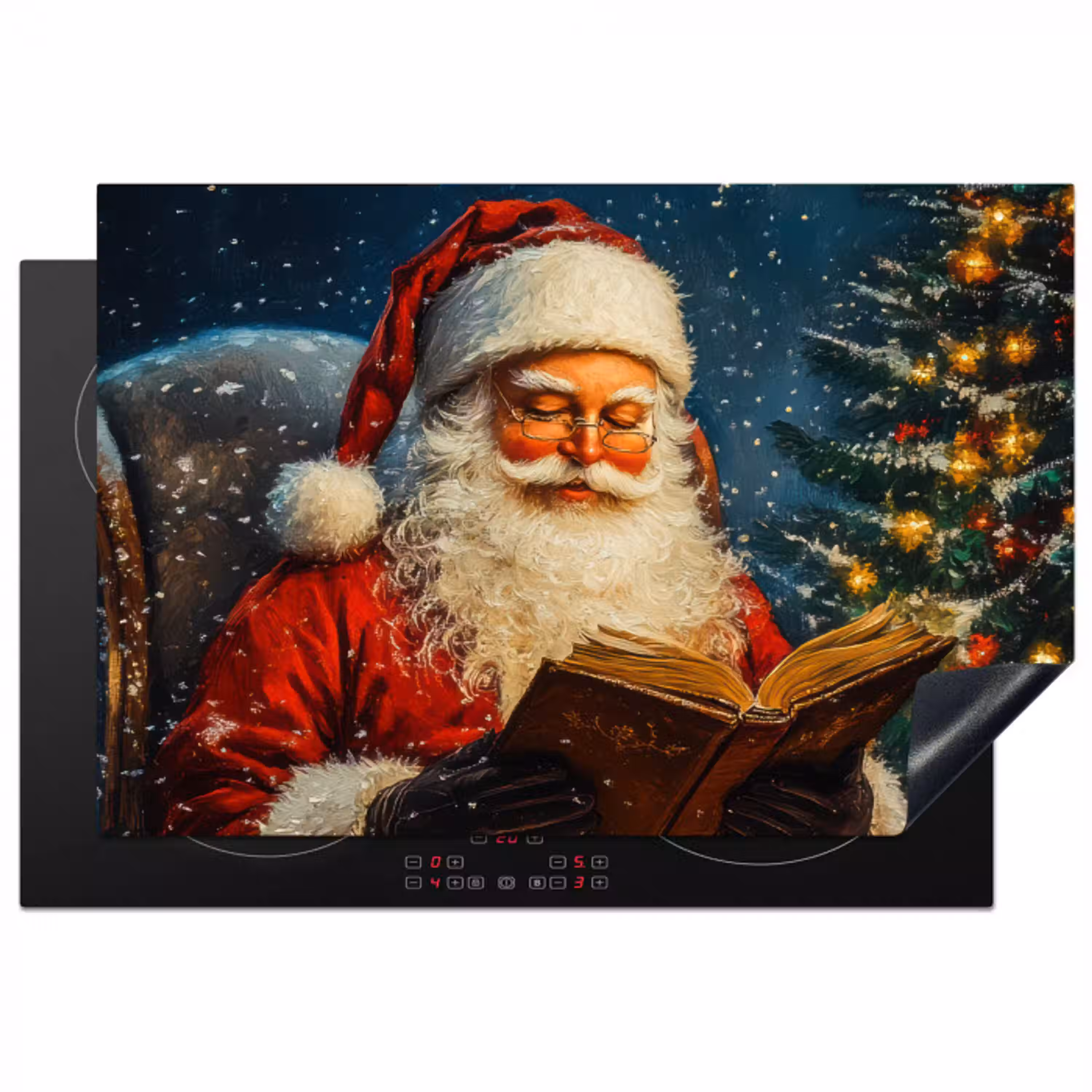 Kerstman - Kerst - Winter - Kerstboom Inductie beschermer vinyl 3mm klein -3d