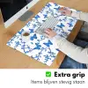 Vlinder - Bloemen - Blauw Muismat XXL klein 681 -sfeer3