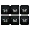Vlinder - Monochroom - Balans onderzetter kurk middel -3d