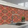 Mandala - Bloemen - Patroon - Retro keuken achterwand 2 middel 871 -3d_schuin