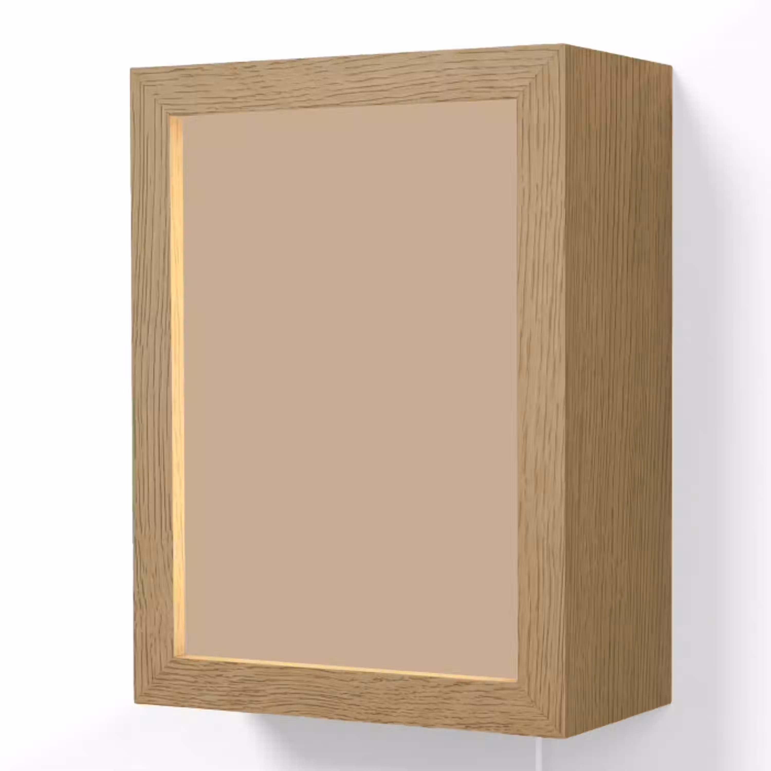 Soft - Taupe - Bruin Light Box met kabel (Wandlamp) klein 929 -3d