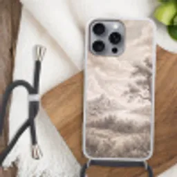 Landschap - Bergen - Meer - Natuur Hoesje iPhone 16 Pro Max met koord klein -sfeer4