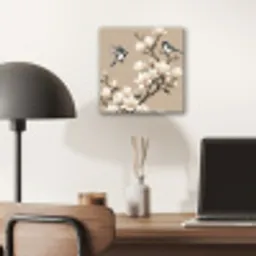 Oosters - Vogels - Beige aluminium wit klein -sfeer5