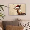 Kerst - Hert - Gewei - Rood canvas 2cm klein -sfeer1