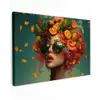 Vrouw - Sinaasappel - Bessen - Oranje Tuinposter op houten frame 2 cm dik klein -3d