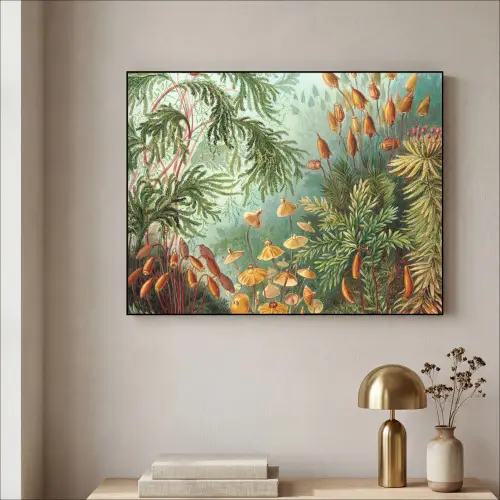 Oude meesters - Kunst - Muscinae - Haeckel Textielframe zwart klein -sfeer2