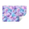 Schelpen - Paars - Blauw - Patroon Muursticker klein -3d