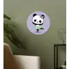 Panda - Paars - Sierlijk - Kawaii Wandcirkel behangsticker klein -sfeer2
