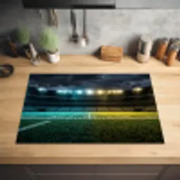Voetbal - Stadion - Nacht - Modern Inductie beschermer vinyl 3mm klein -sfeer5