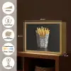 Friet - Porselein - Delfts blauw - Eten Light Box met batterij (Wandlamp) middel -USP_websiteoverzichtNL