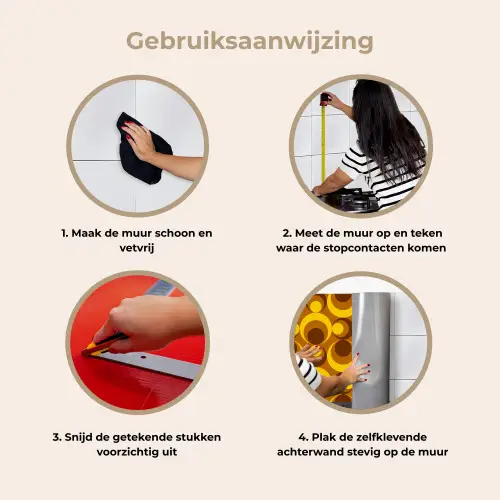 Patronen - Retro - Bruin - Geel keuken achterwand 2 middel 871 -gebruiksaanwijzing_NL
