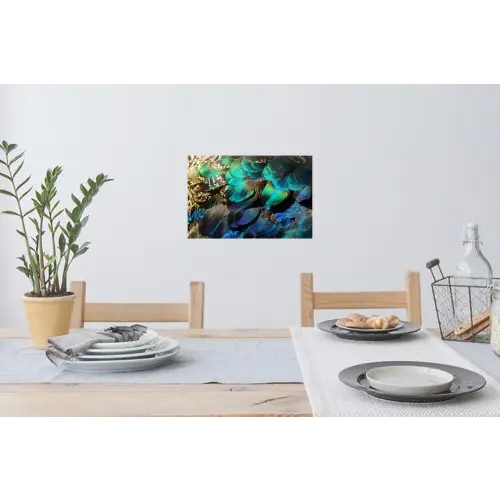 Veren - Pauwveren - Pauw Muursticker klein -eettafel