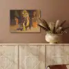 Tijger - Geschilderd - Oranje - Penseelstreken PET vilt klein -sfeer4