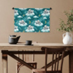 Koala's - Betoverend - Blauw Wandkleed katoen klein 269 -sfeer6