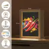 Peper - Graffiti - Verf - Abstract - Modern - Kleurrijk Light Box met kabel (Tafellamp) klein -USP_NL