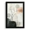 Wabi sabi - Beige - Plant fotolijst zwart zonder passe partout klein -3d