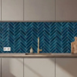 Visgraatmotief - Tegels - Diepblauw keuken achterwand 2 middel 871 zz_3dshopping