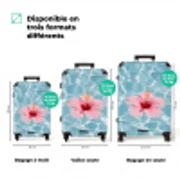 Hibiscus - Water - Roze NBS - Handbagage koffer - Volwassenen Unisex middel zzzzzzVergelijking_3FR