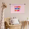 You're doing great - Roze - Kleurrijk Wandkleed katoen klein -wsfeer5_kind