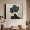 Vrouw - Groen - Hoed Textielframe - compleet frame klein -sfeer3