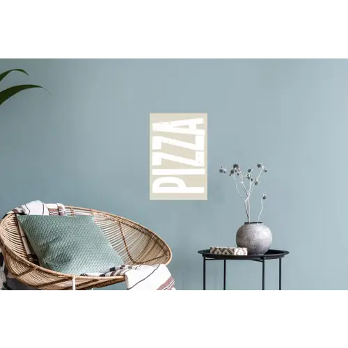 Pizza - Decoratie - Japandi - Wit Muursticker klein -plant