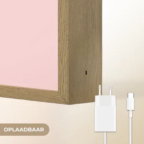 Blah - Bliksem - Roze Light Box met batterij (Wandlamp) middel -USP_websiteoplaadbaarNL