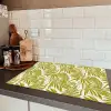 Palmblad - Patroon - Groen Inductie beschermer vinyl 3mm klein 276 -sfeer3