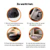 Huizen - Minimalistisch - Palmbomen - Kust Inductie beschermer vinyl 3mm klein -zzzzzzz-td-werking