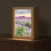 Bloemen - Lavendel - Paars - Lucht - Zonsondergang - Weide - Natuur Light Box met kabel (Tafellamp) klein -z3d_website