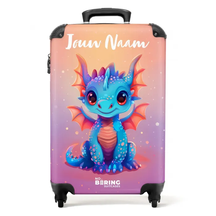Schattige baby draak NBS - Handbagage koffer - Kinderen Unisex middel -productfoto_recht