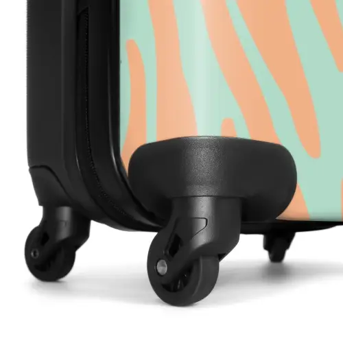 Abstract - Oranje golven NBS - Handbagage koffer - Kinderen Unisex middel -wiel