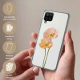 Papavers - Botanisch - Roze Telefoonhoesje Samsung Galaxy A12 klein -sfeer3_NL