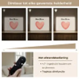Hart - Rood - Minimalistisch Light Box met batterij (Wandlamp kind) middel -USP_dimbaarNL