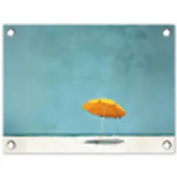 Parasol - Geel - Strand - Zee tuinposter los doek klein -3d