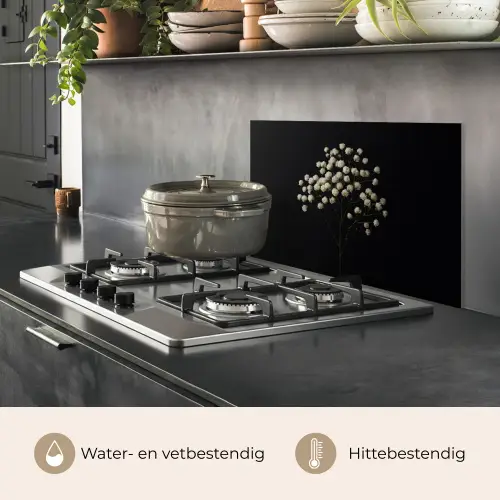 Gipskruid - Bloemetjes - Wit - Minimalistisch keuken achterwand spatscherm klein -usp_NL