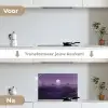 Heuvels - Paars - Mist - Zon keuken achterwand spatscherm klein -voor_na_NL