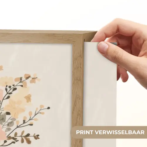 Bloemen - Quote - Beige - Lint Light Box met batterij (Wandlamp) middel -USP_websiteprintNL