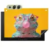 Kameleon - Kauwgom - Kleurrijk Inductie beschemer met haakjes klein -3d